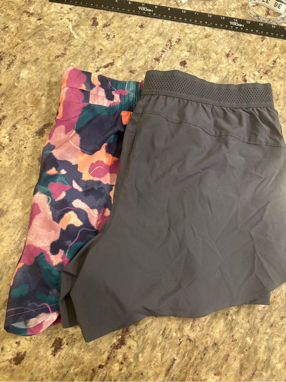 Bundle Gray Athletic Shorts and Pink, Teal & Orange Floral shorts- Reebok/Avia